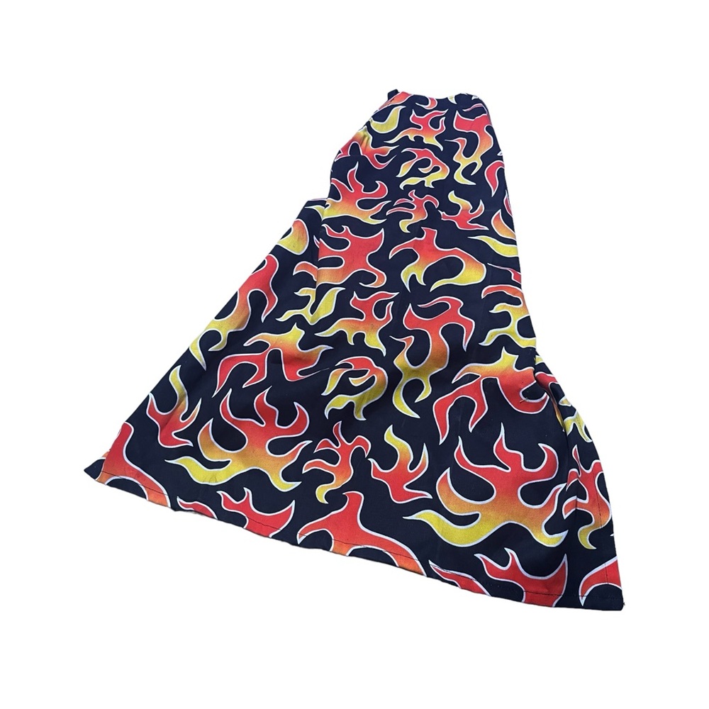 RITZ Flames Fire All Over Print Orange Black Kitchen Apron Cooking Adult Size